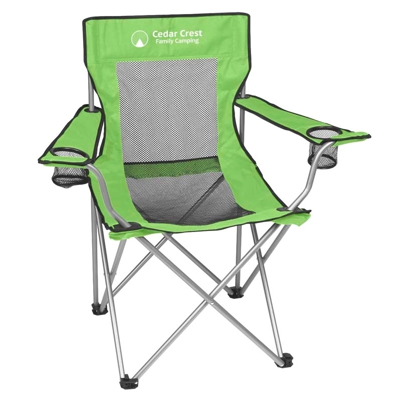 Promotional Mesh Folding Chair With Carrying Bag with Custom Imprint