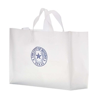 Promotional Flexograph Frosted Loop Bag - 16" W x 12" H x 6" D