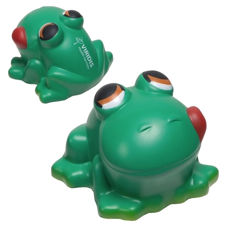 Personalized Cartoon Frog Stress Ball with Custom Imprint