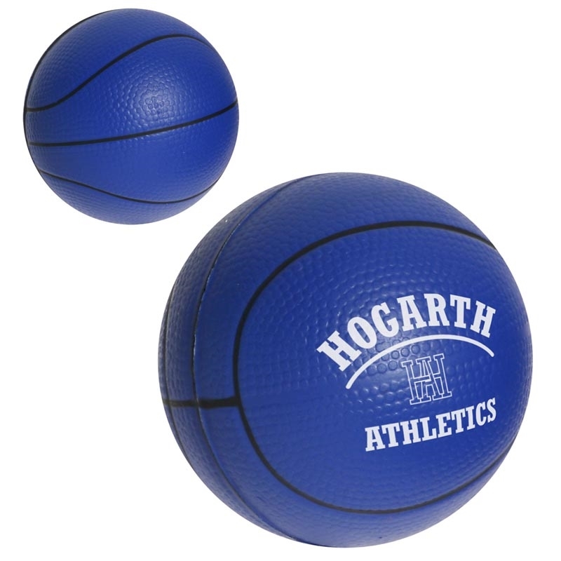 Imprinted Basketball Stress Ball - 2.5