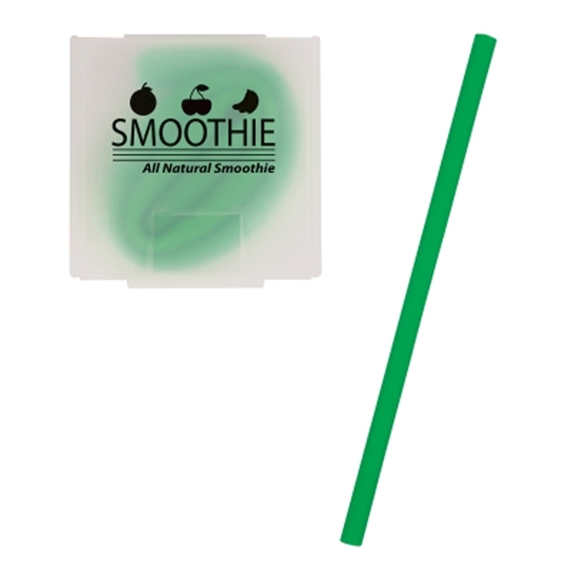 Promotional Silicone Straws  Reusable Silicone Straw in Travel Case