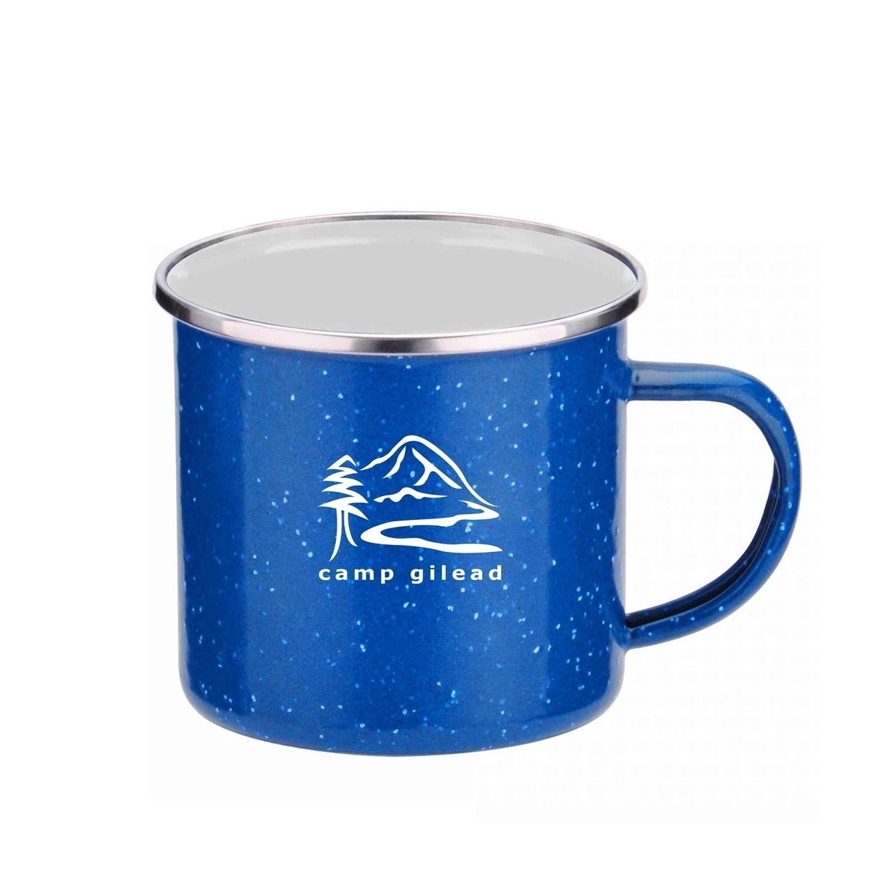 Enamel Camp Cup with Stainless Rim (16 Oz.)